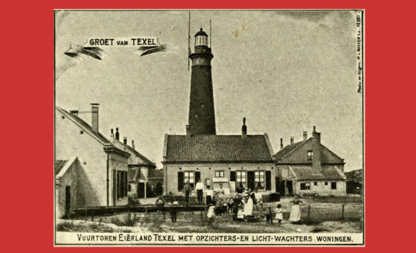 Vuurtoren Texel, op een ansichtkaart uit 1910, Foto uit collectie André Eelman.